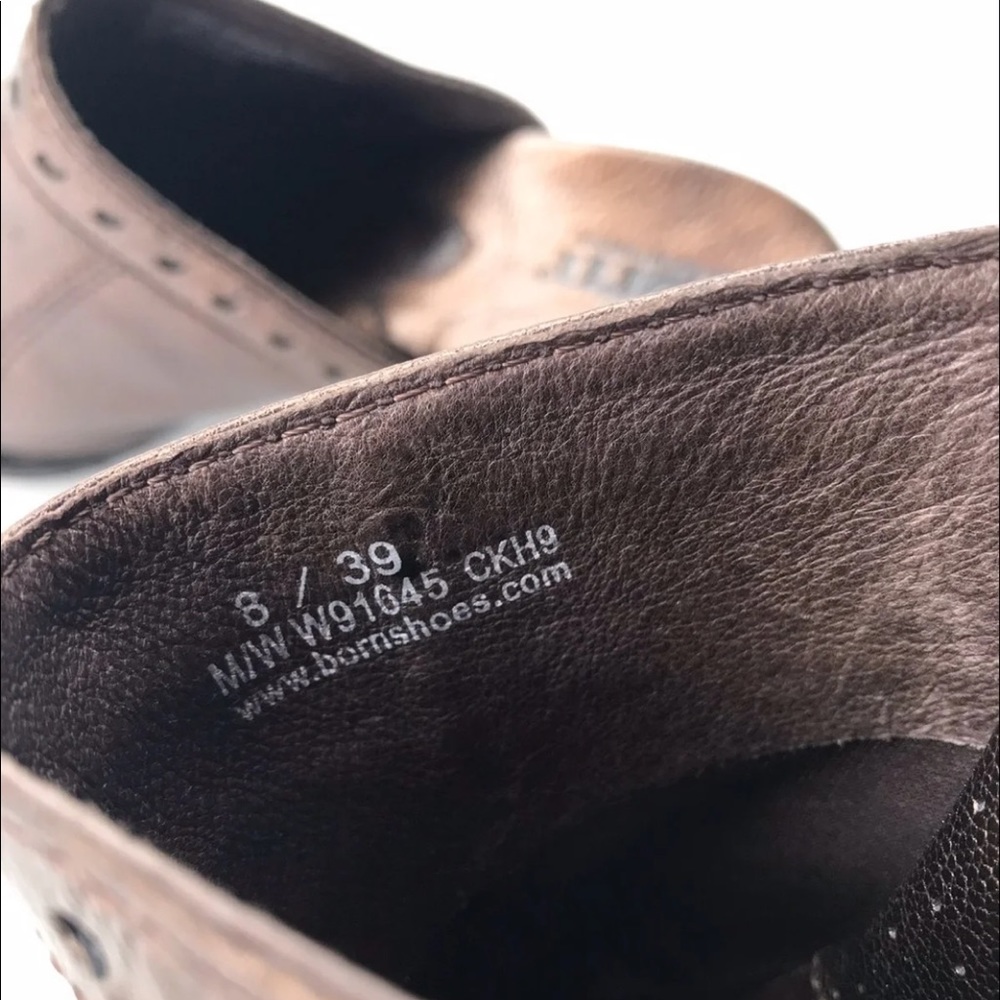 Born Metallic Brown Leather Heeled Mules - Picture 6 of 8